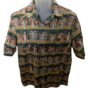 REYN SPOONER * Larry Buffet Collection * Bartender Collared Shirt Men M Medium